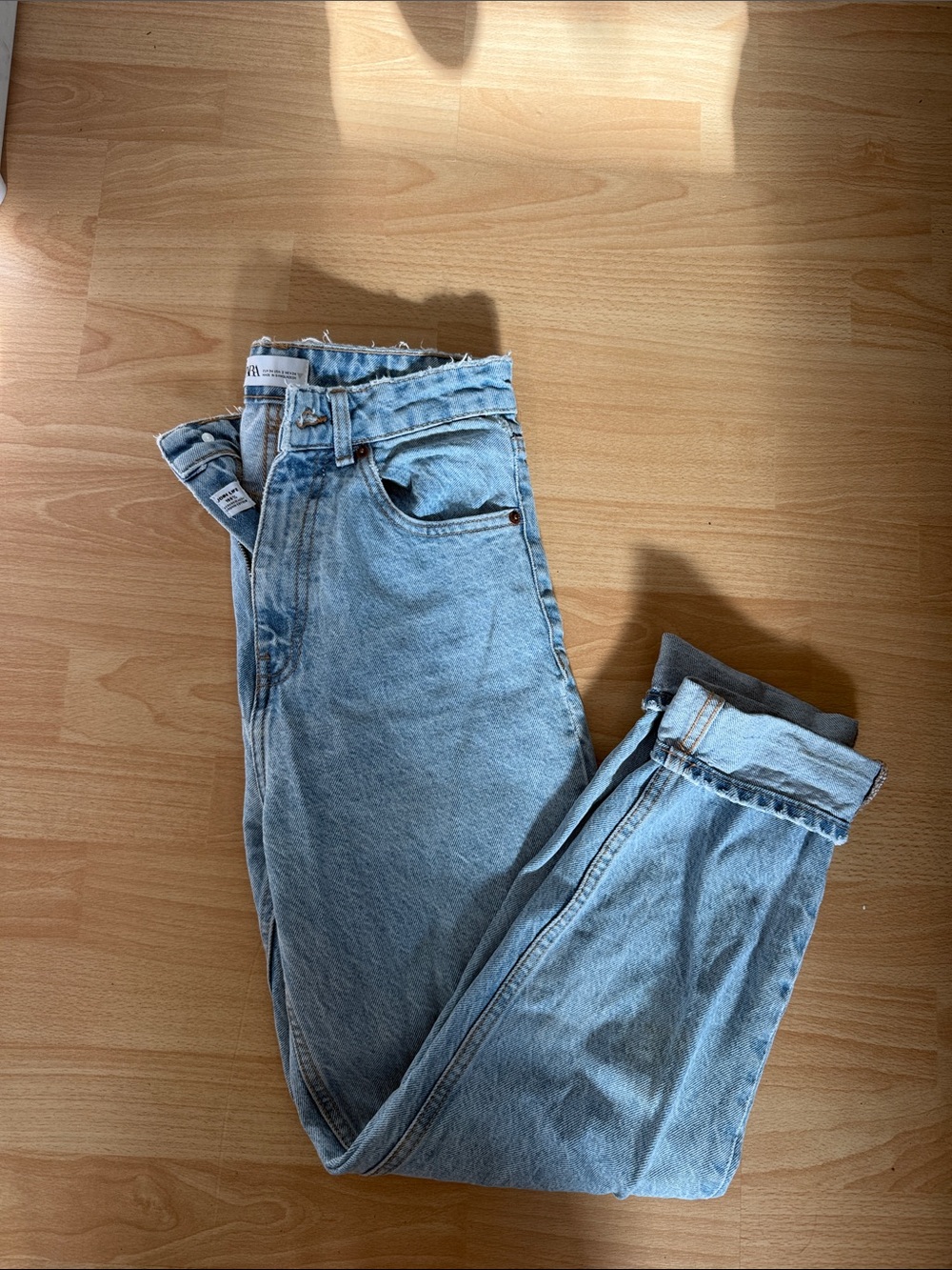 Zara Blue High-Waist mom Jeans